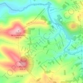 San Miguel topographic map, elevation, terrain