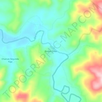 Nueva Oscar topographic map, elevation, terrain