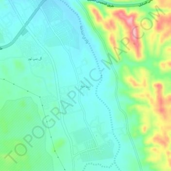 تندحة topographic map, elevation, terrain