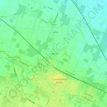 La Spianata topographic map, elevation, terrain