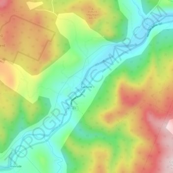 Gaysville topographic map, elevation, terrain