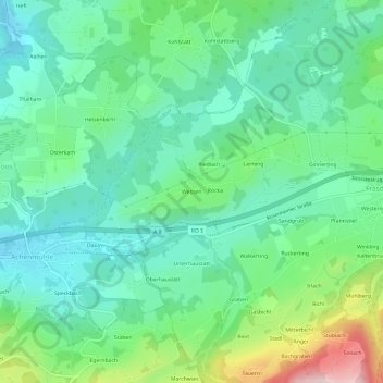 Wessen topographic map, elevation, terrain