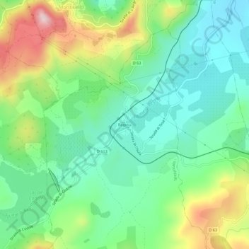 Reginu topographic map, elevation, terrain