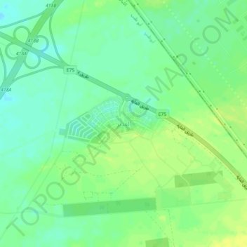 Al Ghadeer topographic map, elevation, terrain