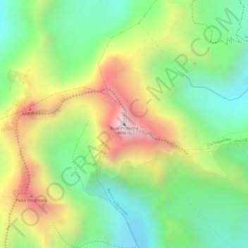 Rucu Pichincha topographic map, elevation, terrain
