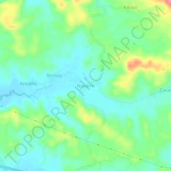 Navarro topographic map, elevation, terrain