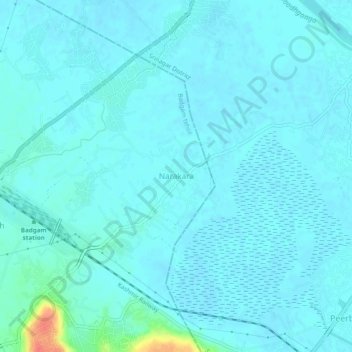 Narakara topographic map, elevation, terrain
