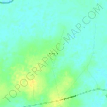 Sante Fe topographic map, elevation, terrain