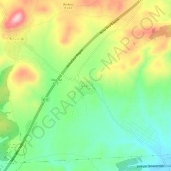 Naipli topographic map, elevation, terrain