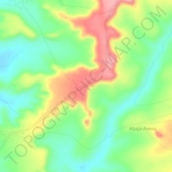 Ezeagu topographic map, elevation, terrain