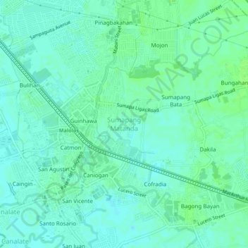 Sumapang Matanda topographic map, elevation, terrain