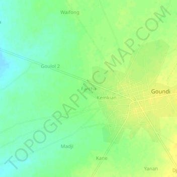 Farcha topographic map, elevation, terrain