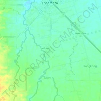 Villamor topographic map, elevation, terrain