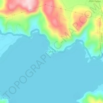 Asei Kecil topographic map, elevation, terrain