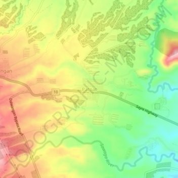 Patpat topographic map, elevation, terrain