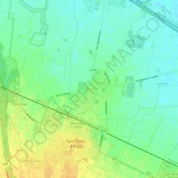 Taneto topographic map, elevation, terrain