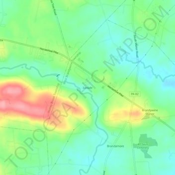 Icedale topographic map, elevation, terrain