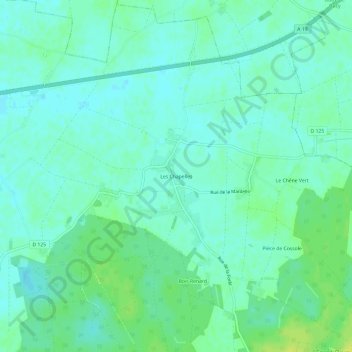 Les Chapelles topographic map, elevation, terrain