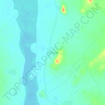 Batanga topographic map, elevation, terrain