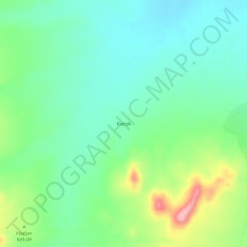 Korok topographic map, elevation, terrain
