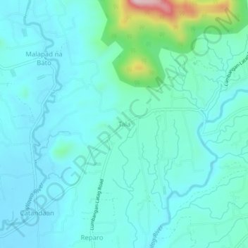 Tala topographic map, elevation, terrain