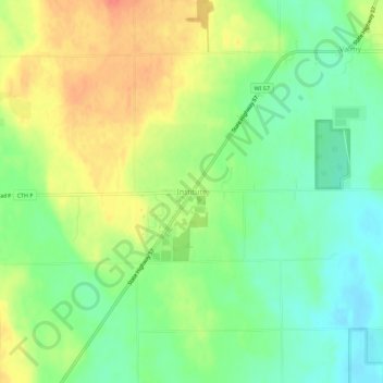 Institute topographic map, elevation, terrain
