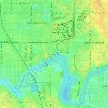 Altos Verdes topographic map, elevation, terrain