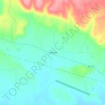 Hattieville topographic map, elevation, terrain