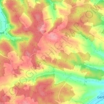 Haselbach topographic map, elevation, terrain