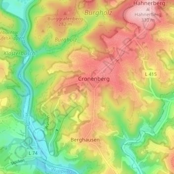 Unterkirchen topographic map, elevation, terrain