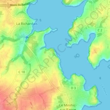 Jouvente topographic map, elevation, terrain