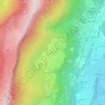 Le Peuil topographic map, elevation, terrain