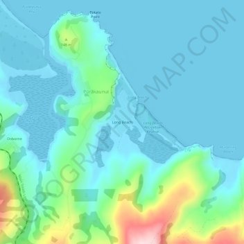 Long Beach topographic map, elevation, terrain