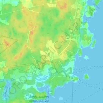 Aspnäs topographic map, elevation, terrain