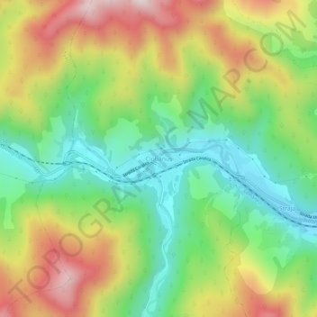 Ciobănuș topographic map, elevation, terrain