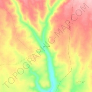Marran-e `Olya topographic map, elevation, terrain