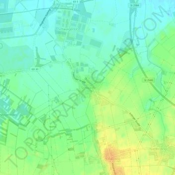 Schwaig topographic map, elevation, terrain