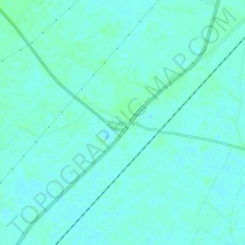 Bhognipur topographic map, elevation, terrain
