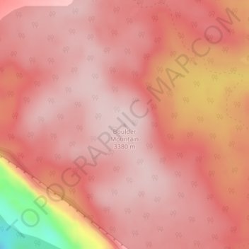 Boulder Mountain topographic map, elevation, terrain