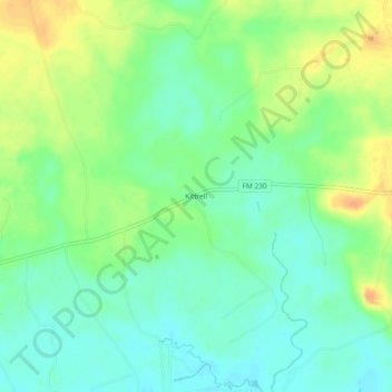 Kittrell topographic map, elevation, terrain
