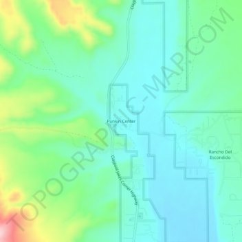 Punkin Center topographic map, elevation, terrain