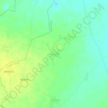 Karsana topographic map, elevation, terrain