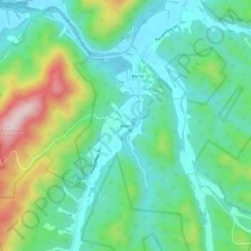 Alvon topographic map, elevation, terrain