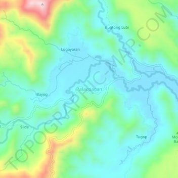 Palacpacan topographic map, elevation, terrain