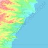 Comodoro Rivadavia topographic map, elevation, terrain