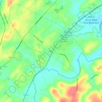 Bair topographic map, elevation, terrain