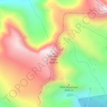 Mount Alice topographic map, elevation, terrain