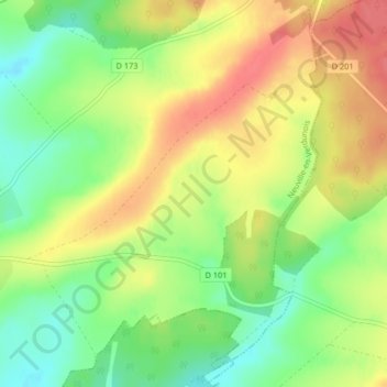 La Patronne topographic map, elevation, terrain