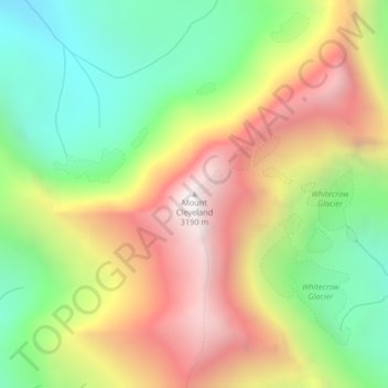 Mount Cleveland topographic map, elevation, terrain