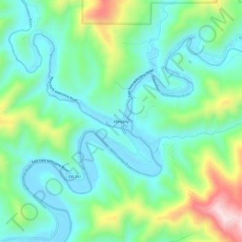 Allegany topographic map, elevation, terrain